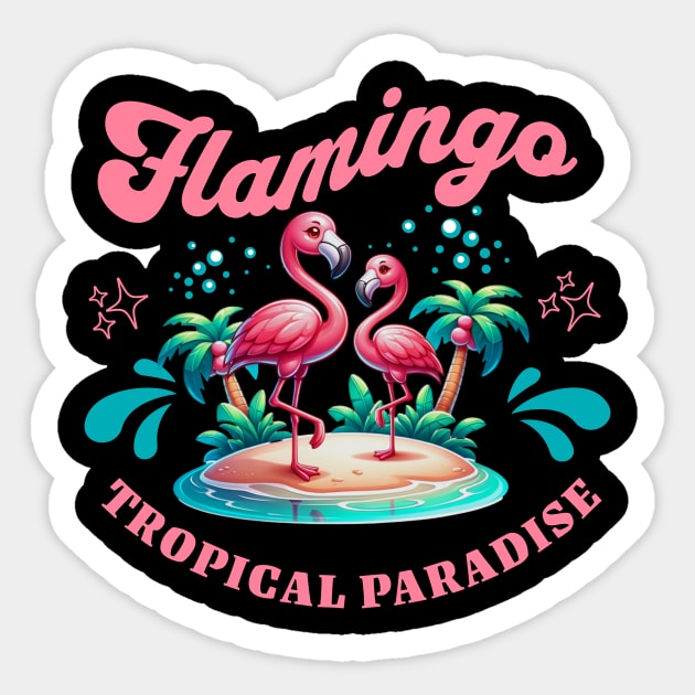 Flamingos Sticker by Ayzora Studio